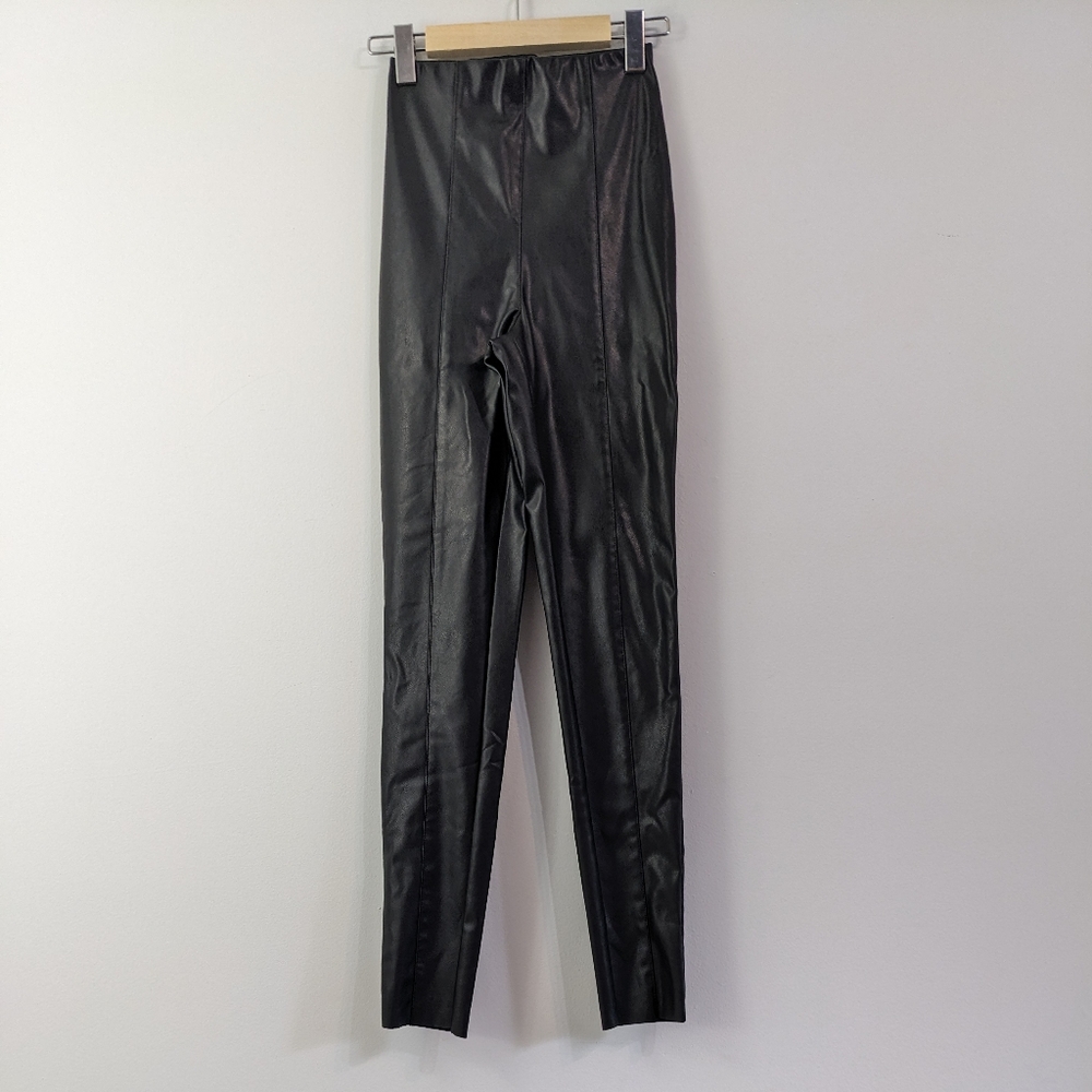 NWT H&M Faux Leather Leggings, Black, 0